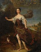 unknow artist Posthumous portrait of Louise elisabeth de Bourbon oil painting reproduction
